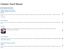 Tablet Screenshot of catatanyusufmansur.blogspot.com