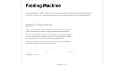 Desktop Screenshot of foldingmachine.blogspot.com
