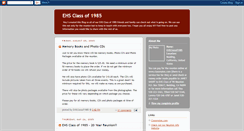 Desktop Screenshot of ehsclassof1985.blogspot.com