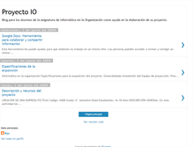 Tablet Screenshot of blogproyectoio.blogspot.com