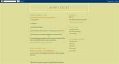 Desktop Screenshot of justlist.blogspot.com