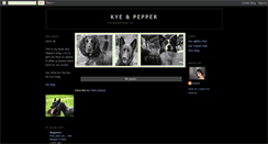 Desktop Screenshot of kye-and-pepper.blogspot.com