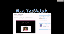 Desktop Screenshot of ainfadhilahblogger.blogspot.com