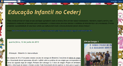 Desktop Screenshot of educacaoinfantilnocederj.blogspot.com
