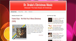 Desktop Screenshot of dr-drakes-christmas-music.blogspot.com