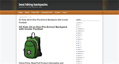 Desktop Screenshot of besthikingbackpacksblog.blogspot.com