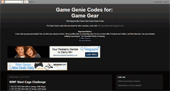 Desktop Screenshot of gamegenie-gamegear.blogspot.com