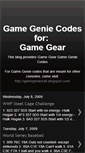 Mobile Screenshot of gamegenie-gamegear.blogspot.com