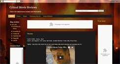 Desktop Screenshot of critical-movie-reviews.blogspot.com