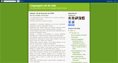 Desktop Screenshot of linguagemsoldavida.blogspot.com