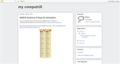Desktop Screenshot of mycomputrix.blogspot.com