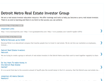 Tablet Screenshot of detroitmetrorealestateinvestorgroup.blogspot.com