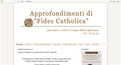 Desktop Screenshot of catholicafides.blogspot.com