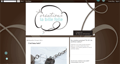Desktop Screenshot of creationslabillefolle.blogspot.com