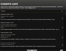 Tablet Screenshot of coderscafe.blogspot.com