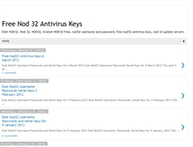 Tablet Screenshot of freenod32antiviruskeys.blogspot.com