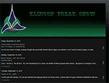 Tablet Screenshot of klingonfreakshow.blogspot.com