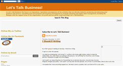 Desktop Screenshot of letstalkbusinessblog.blogspot.com