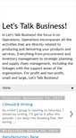 Mobile Screenshot of letstalkbusinessblog.blogspot.com