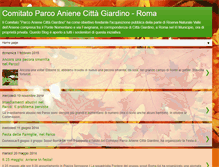 Tablet Screenshot of comitatoparcoaniene.blogspot.com