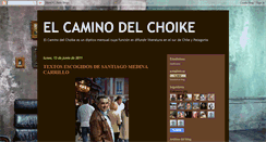 Desktop Screenshot of caminodelchoike.blogspot.com