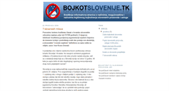 Desktop Screenshot of bojkotslovenije.blogspot.com