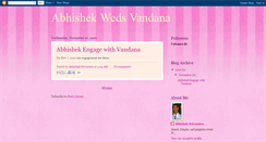 Desktop Screenshot of abhishekwedsvandana.blogspot.com