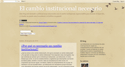 Desktop Screenshot of elcambioinstitucionalnecesario.blogspot.com