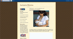 Desktop Screenshot of lactanciamaterna1.blogspot.com