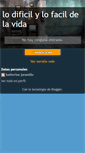 Mobile Screenshot of lodificilylofacildelavida.blogspot.com