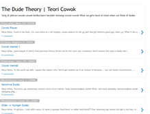 Tablet Screenshot of dude-theory.blogspot.com