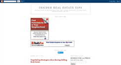 Desktop Screenshot of insiderealestatetips.blogspot.com