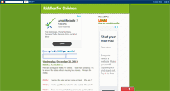 Desktop Screenshot of blogs4children-riddles.blogspot.com