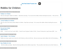 Tablet Screenshot of blogs4children-riddles.blogspot.com