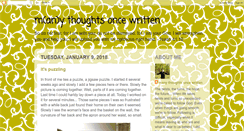 Desktop Screenshot of manythoughtsoncewritten.blogspot.com