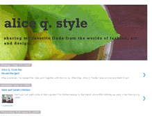 Tablet Screenshot of aliceqstyle.blogspot.com