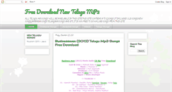 Desktop Screenshot of freedownloadnewtelugump3.blogspot.com