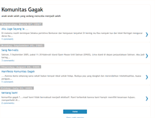 Tablet Screenshot of komunitasgagak.blogspot.com