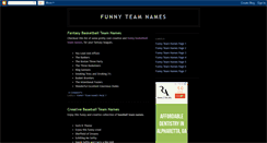 Desktop Screenshot of funnyteamnames.blogspot.com