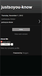 Mobile Screenshot of justsoyou-know.blogspot.com