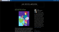 Desktop Screenshot of lespetitsartistes.blogspot.com