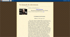 Desktop Screenshot of mensajeunllamadodeadvertencia.blogspot.com