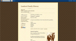 Desktop Screenshot of lambertfamilyhistory.blogspot.com