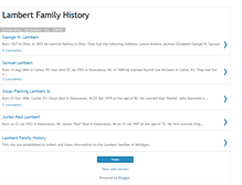 Tablet Screenshot of lambertfamilyhistory.blogspot.com