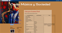 Desktop Screenshot of cursomusicaysociedad.blogspot.com