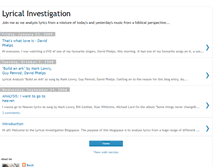 Tablet Screenshot of lyricalinvestigation.blogspot.com