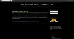 Desktop Screenshot of fantasysportsconsultant.blogspot.com