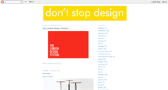 Desktop Screenshot of dontstopdesign.blogspot.com