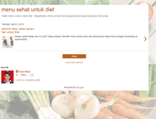 Tablet Screenshot of menusehatuntukdiet.blogspot.com