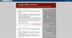 Desktop Screenshot of liturgiamusicayartesacro.blogspot.com
